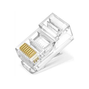 Đầu Bấm Mạng RJ45 Cat6 Hộp 100C Chân Đồng Mạ Vàng 1U Jasoz T-E164